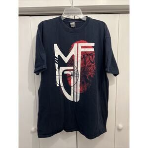 VTG 90s/Y2K Marithe & Francois Girbaud MFG Navy Blue T-Shirt Sz XL Front Graphic